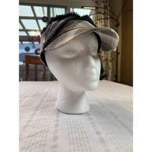 Fox Racing Plaid Military Cadet Cap Hat M/L Faux Fur Trim Moto